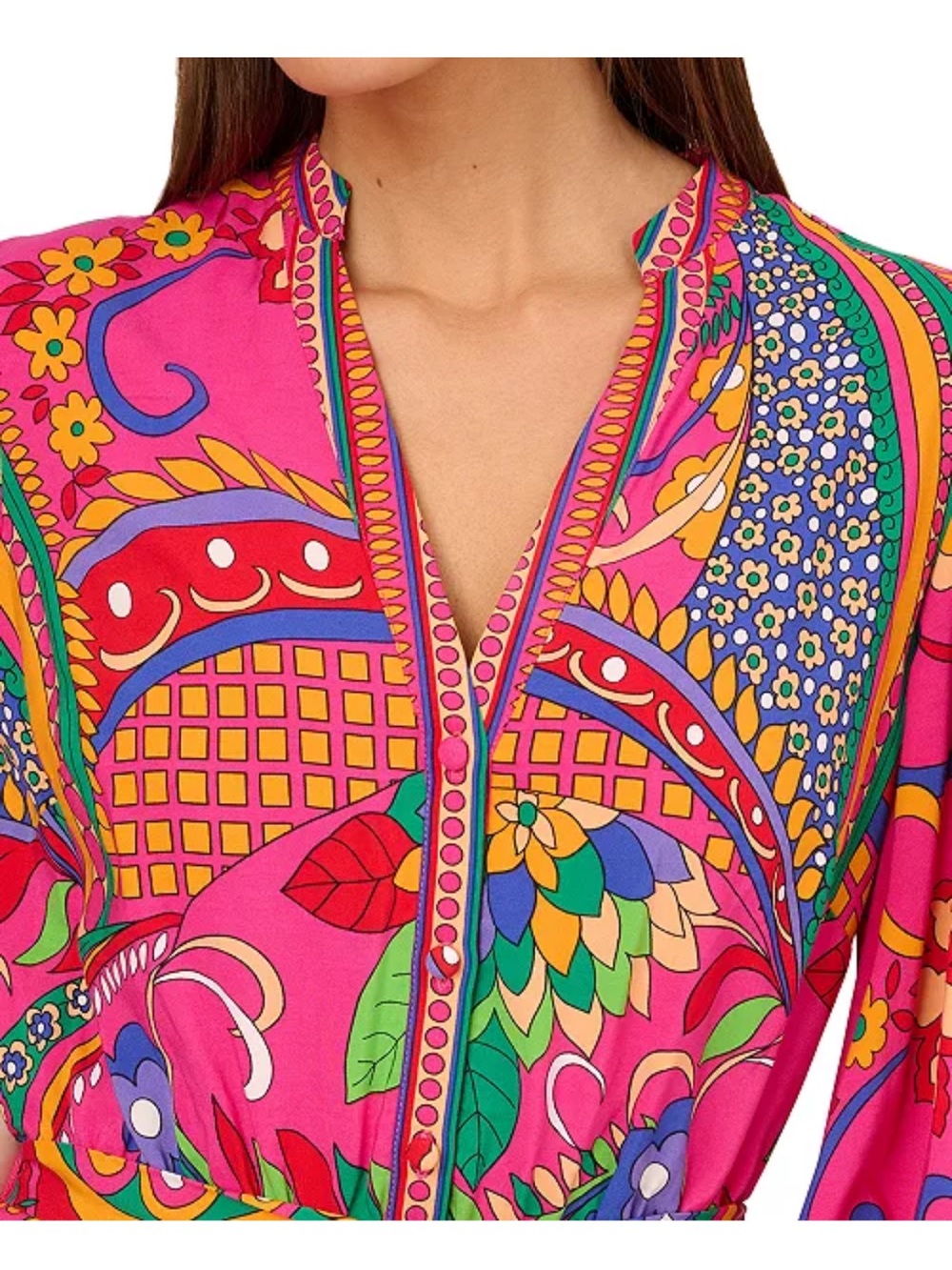 Adrianna by Adrianna Papell Printed Shirtdress - Picture 6 of 10